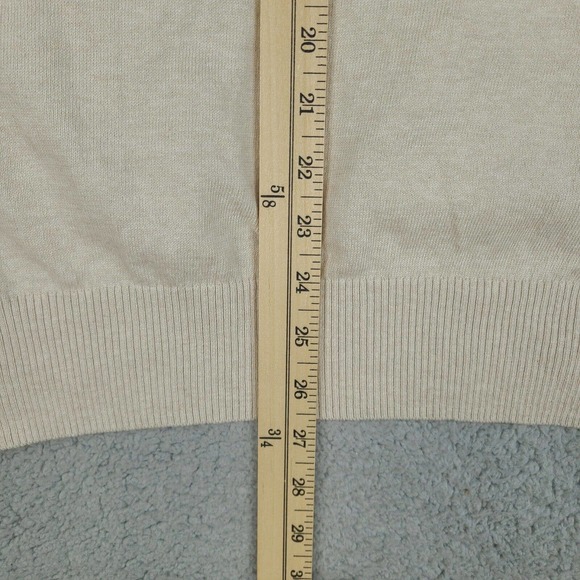 American Eagle Outfitters Sweater Mens Large Beige Knit V-Neck Sweatshirt - Picture 12 of 12